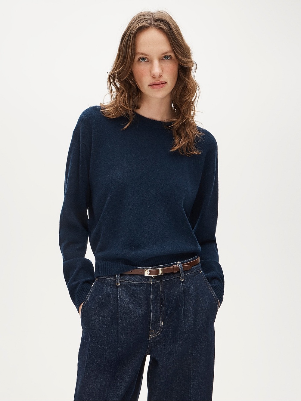 J. Crew Perfect cashmere crewneck in Navy Blue Size XXS